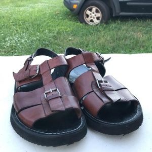 Dries Van Noten SS17 Sandals Leather Brown